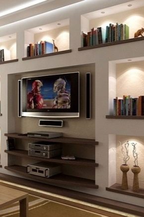 Drywall shelves: DIY ideas