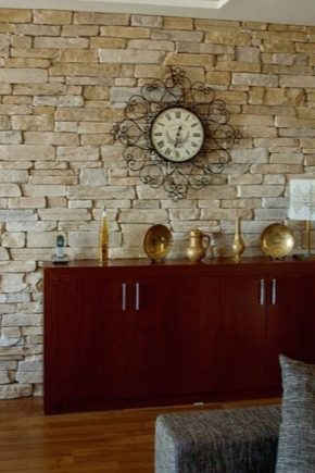 Using facing stone for wall decoration